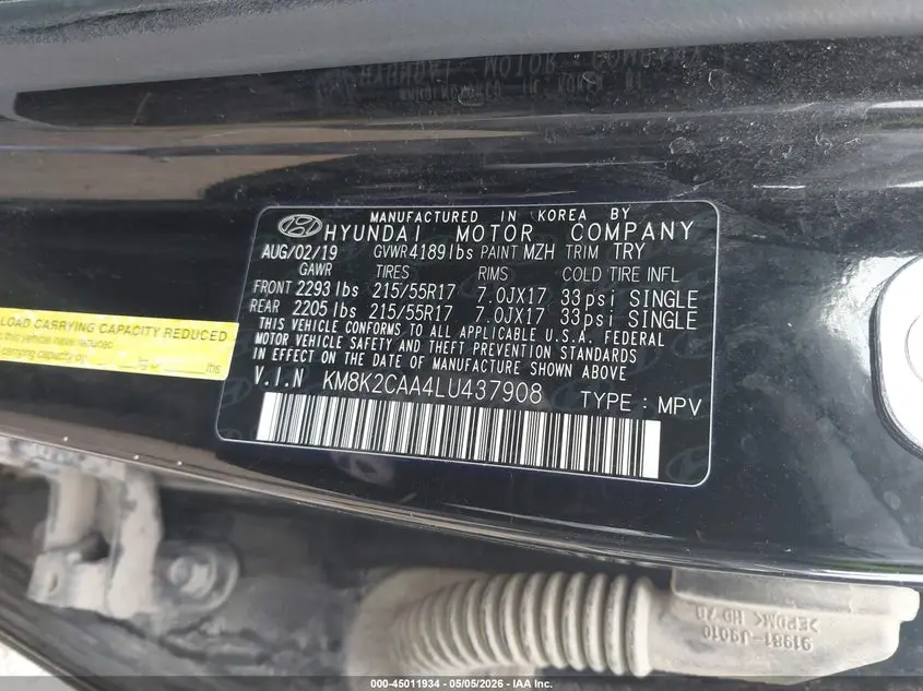 2020 HYUNDAI KONA SEL