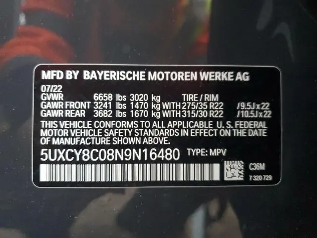 2022 BMW X6 M50I  