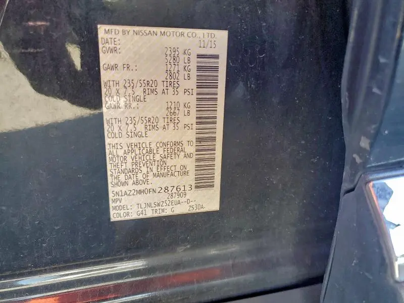 2015 NISSAN MURANO S  