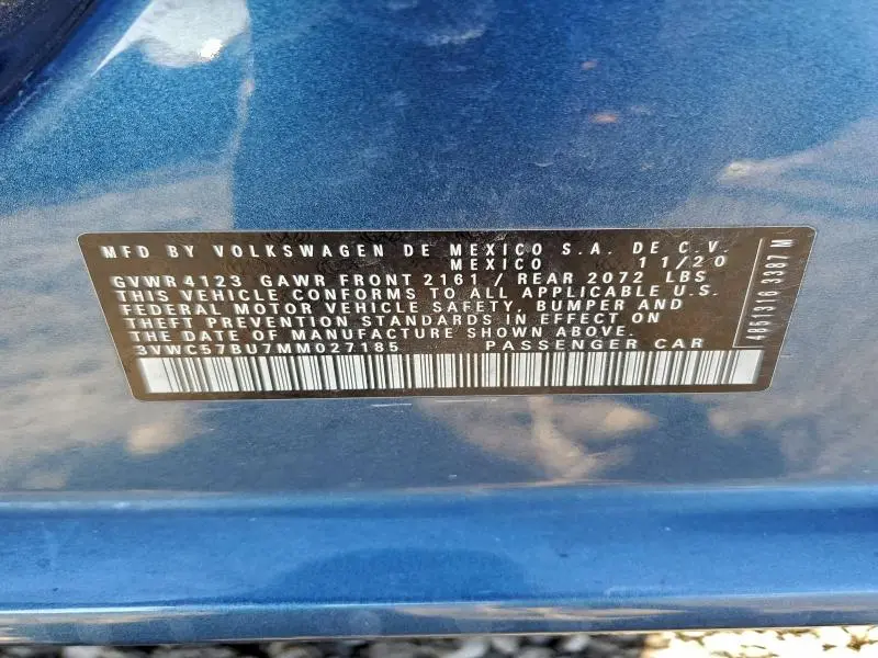 2021 VOLKSWAGEN JETTA S  