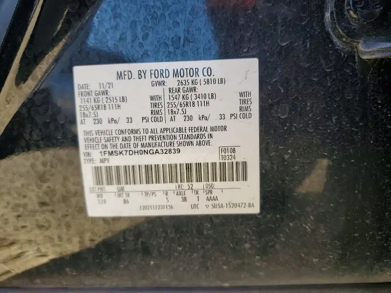 2022 FORD EXPLORER XLT  