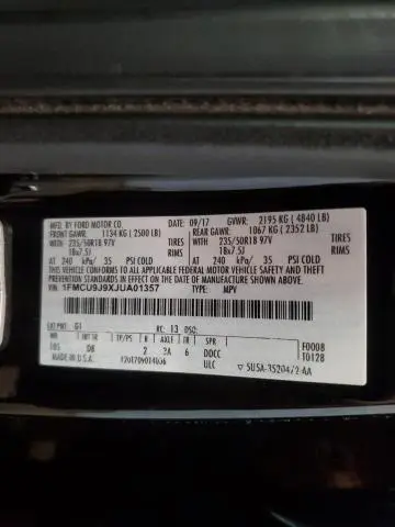 2018 FORD ESCAPE TITANIUM  