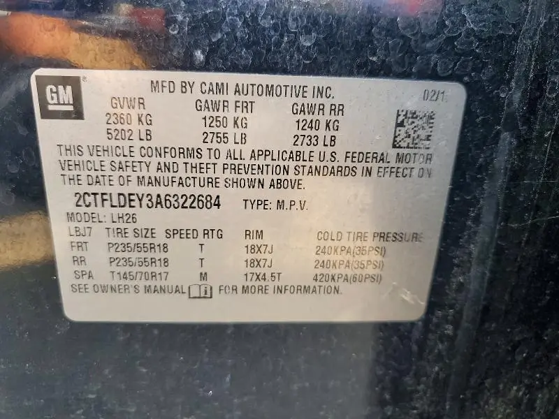 2010 GMC TERRAIN SLE  