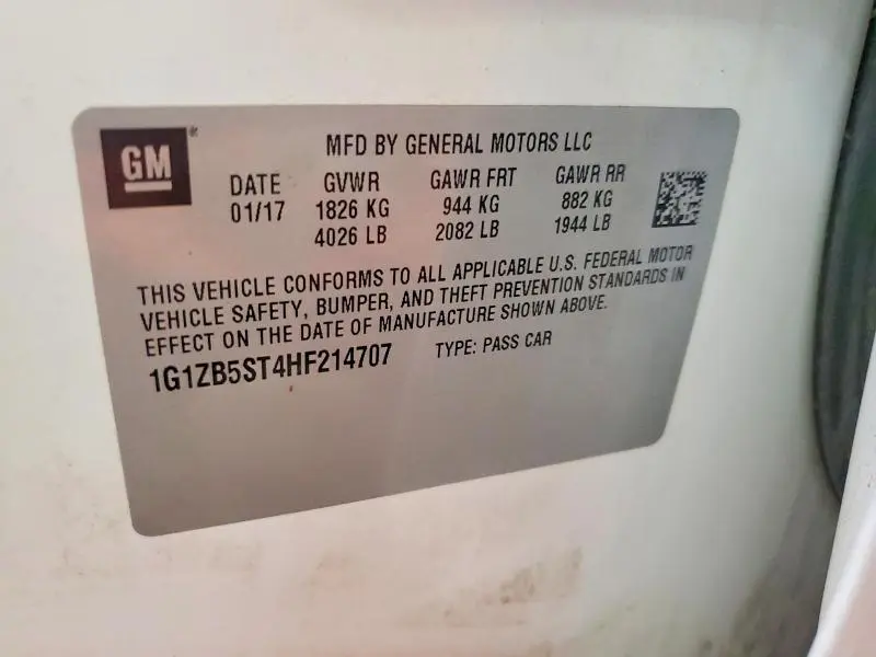 2017 CHEVROLET MALIBU LS  