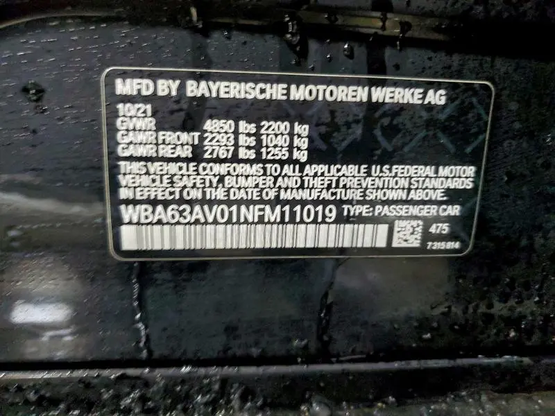 2022 BMW 430I GRAN COUPE  