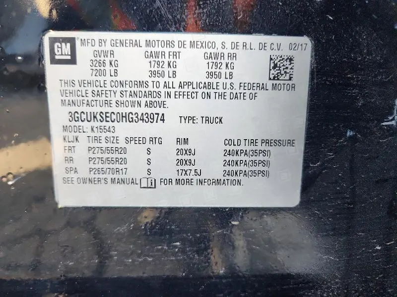 2017 CHEVROLET SILVERADO K1500 LTZ  