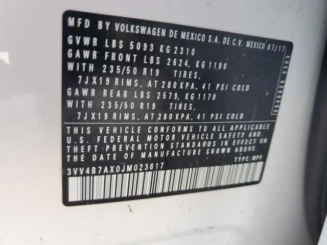 2018 VOLKSWAGEN TIGUAN SEL PREMIUM  