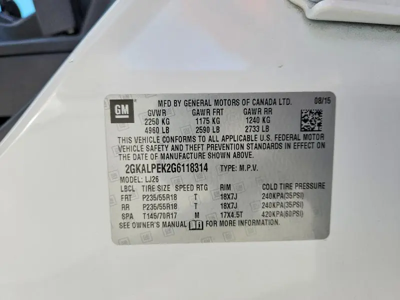 2016 GMC TERRAIN SLT  