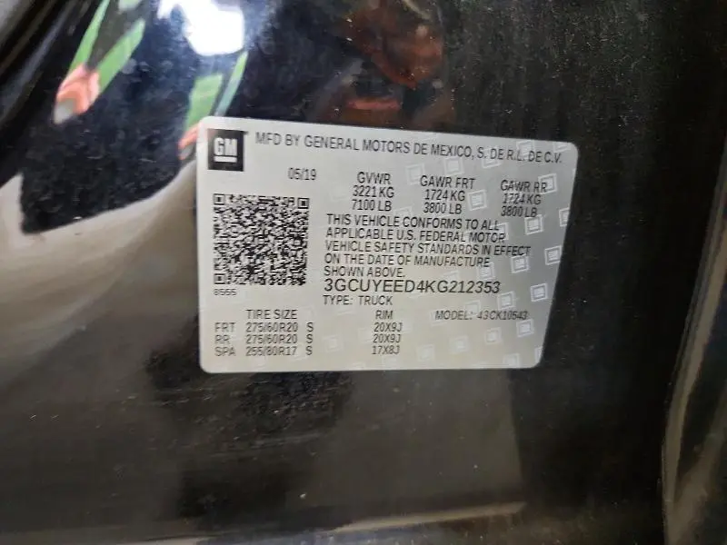 2019 CHEVROLET SILVERADO K1500 RST  