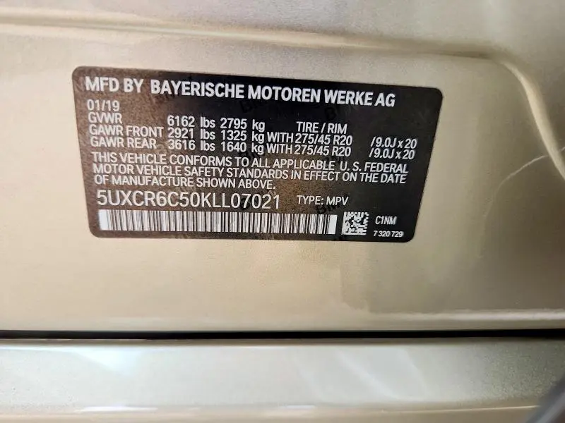 2019 BMW X5 XDRIVE40I  