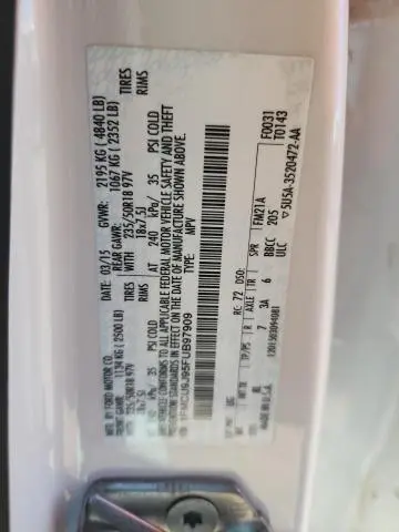 2015 FORD ESCAPE TITANIUM  