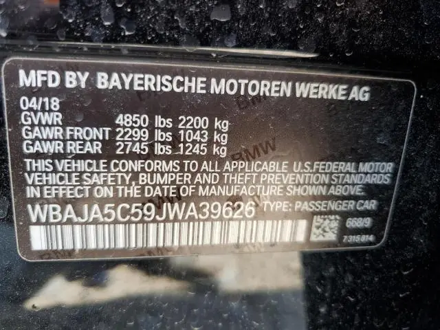 2018 BMW 530 I