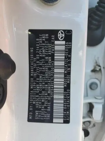 2020 TOYOTA COROLLA SE