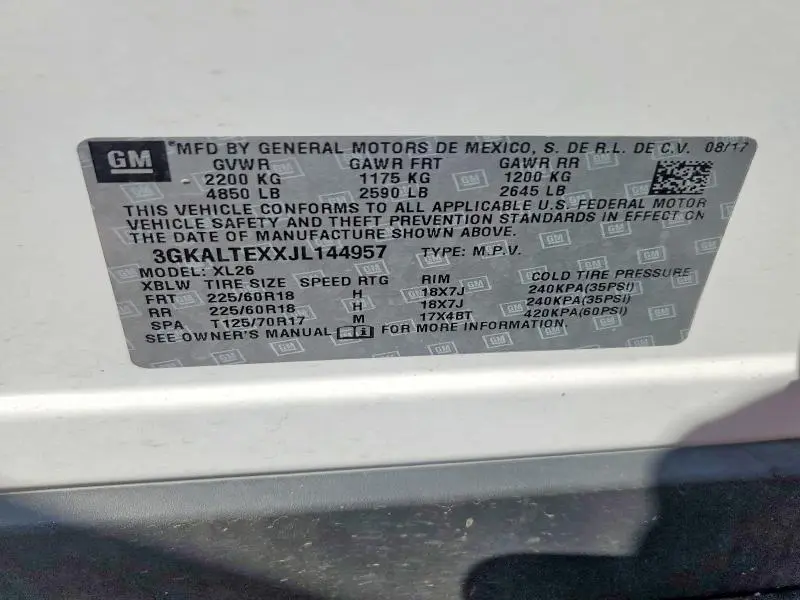 2018 GMC TERRAIN SLE  