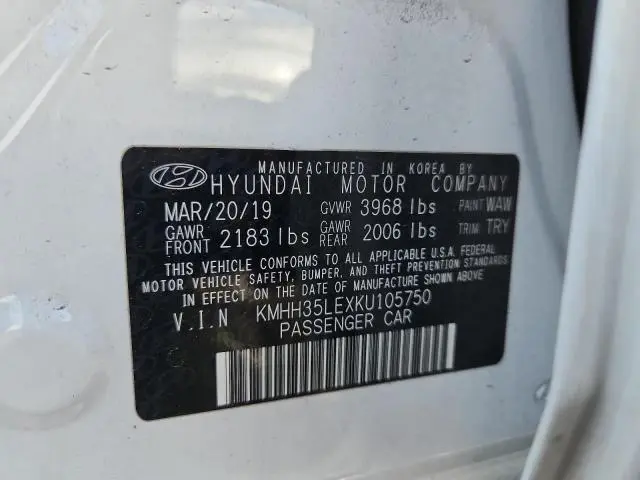 2019 HYUNDAI ELANTRA GT   