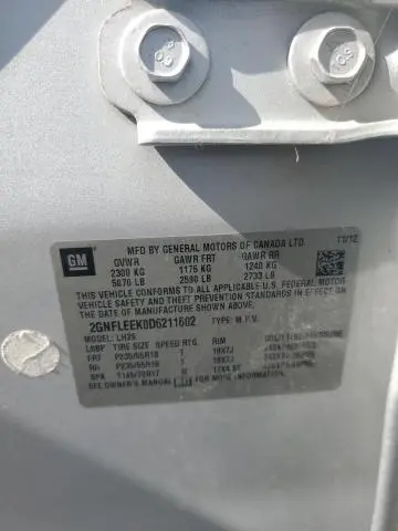2013 CHEVROLET EQUINOX LT  