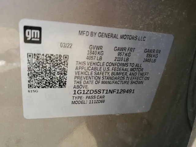 2022 CHEVROLET MALIBU LT