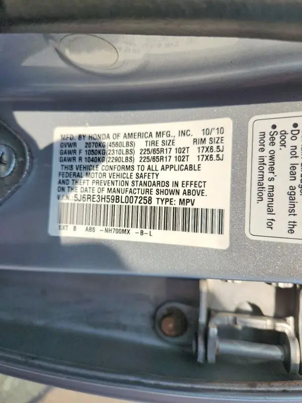 2011 HONDA CR-V EX  