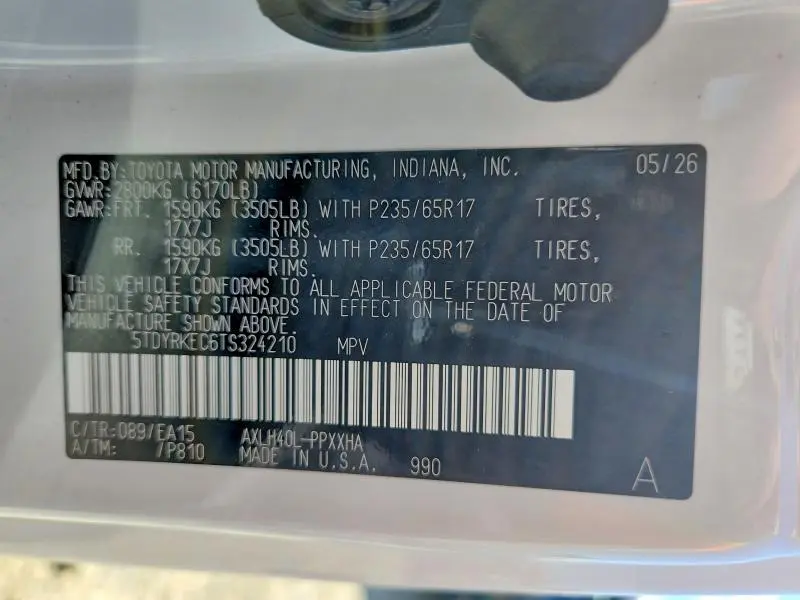 2026 TOYOTA SIENNA XLE 8-PASSENGER  