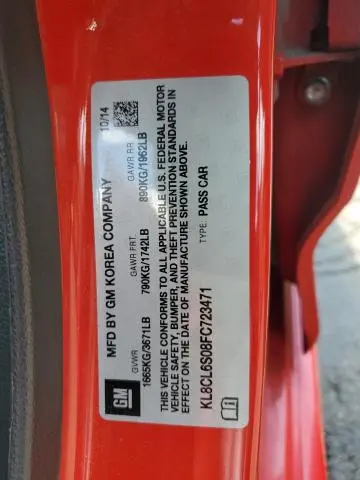 2015 CHEVROLET SPARK EV 2LT  