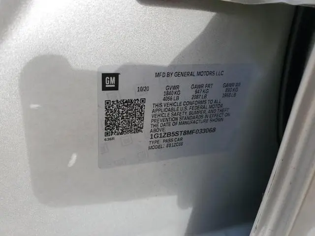 2021 CHEVROLET MALIBU LS  