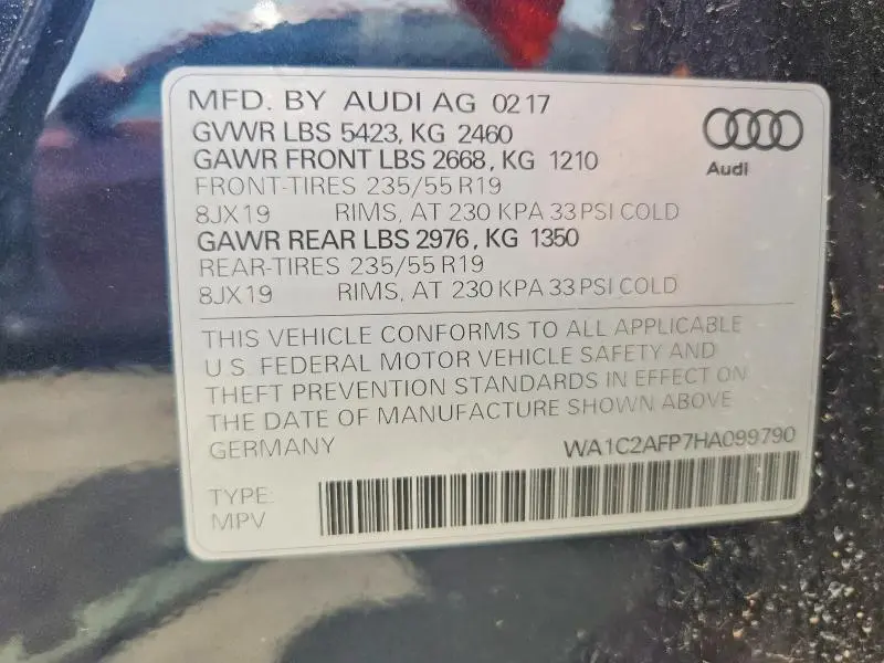 2017 AUDI Q5 PREMIUM  