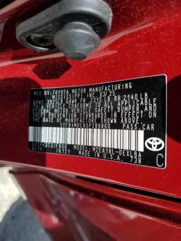 2025 TOYOTA COROLLA LE  