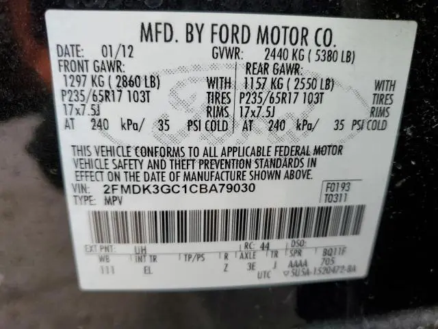 2012 FORD EDGE SE