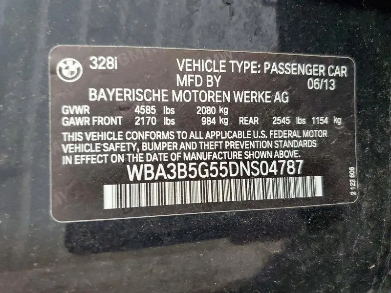2013 BMW 328 XI SULEV  