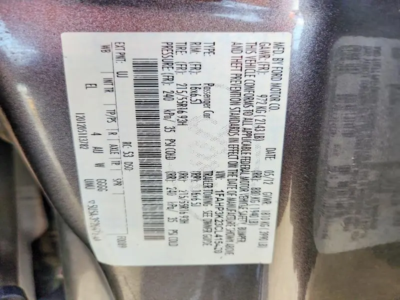 2012 FORD FOCUS SE  