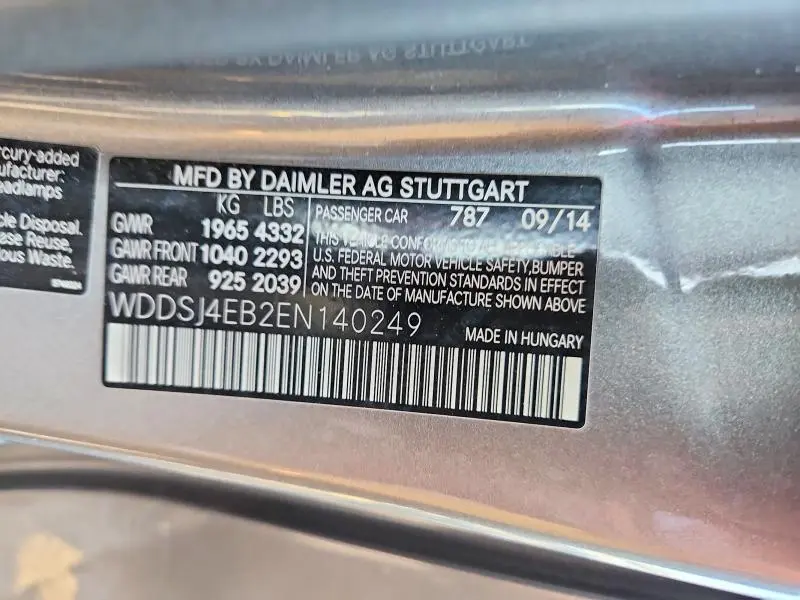 2014 MERCEDES-BENZ CLA 250  