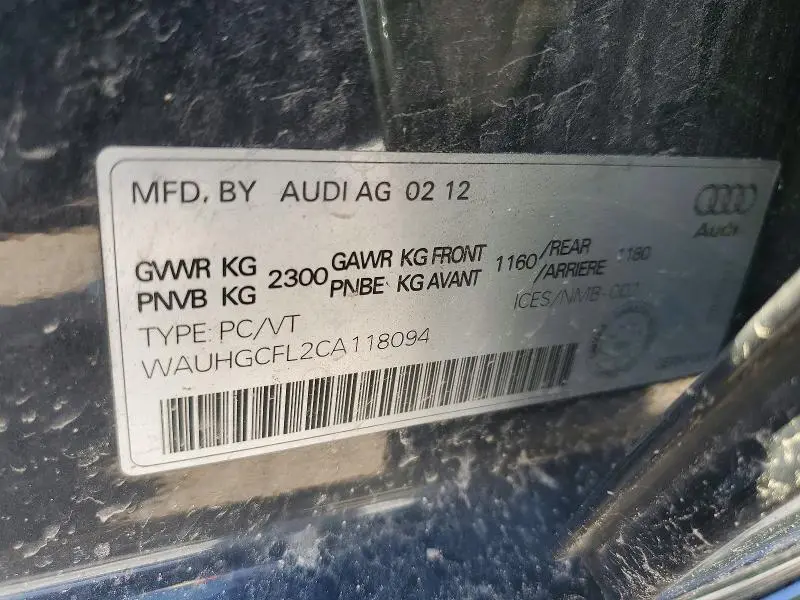 2012 AUDI S4 PREMIUM  