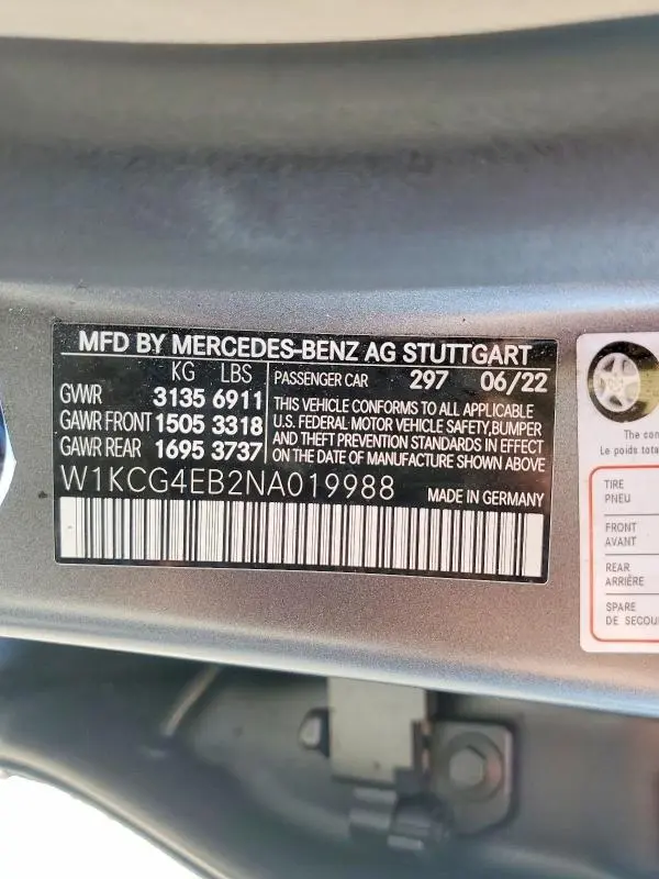 2022 MERCEDES-BENZ EQS SEDAN 580 4MATIC  