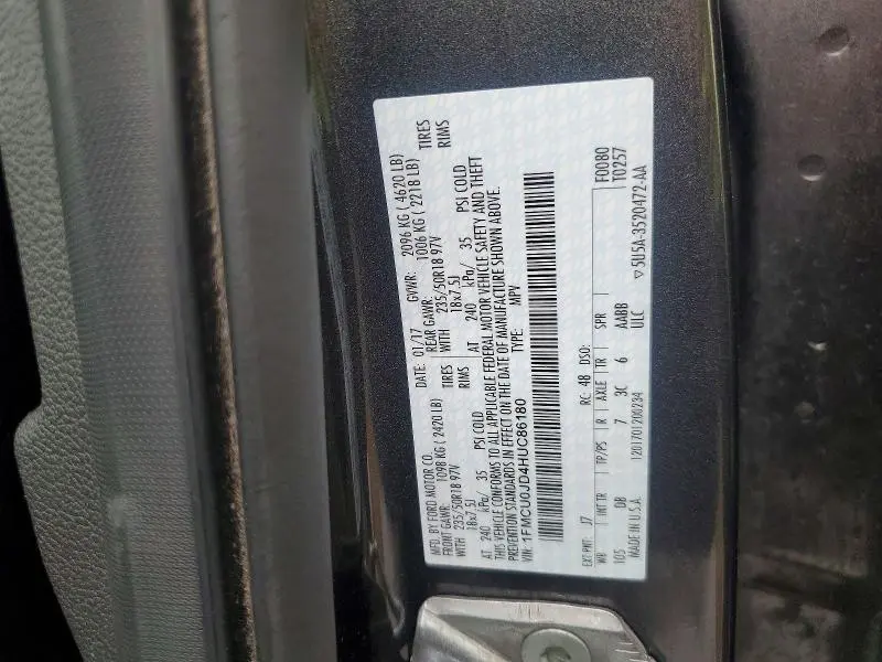 2017 FORD ESCAPE TITANIUM  
