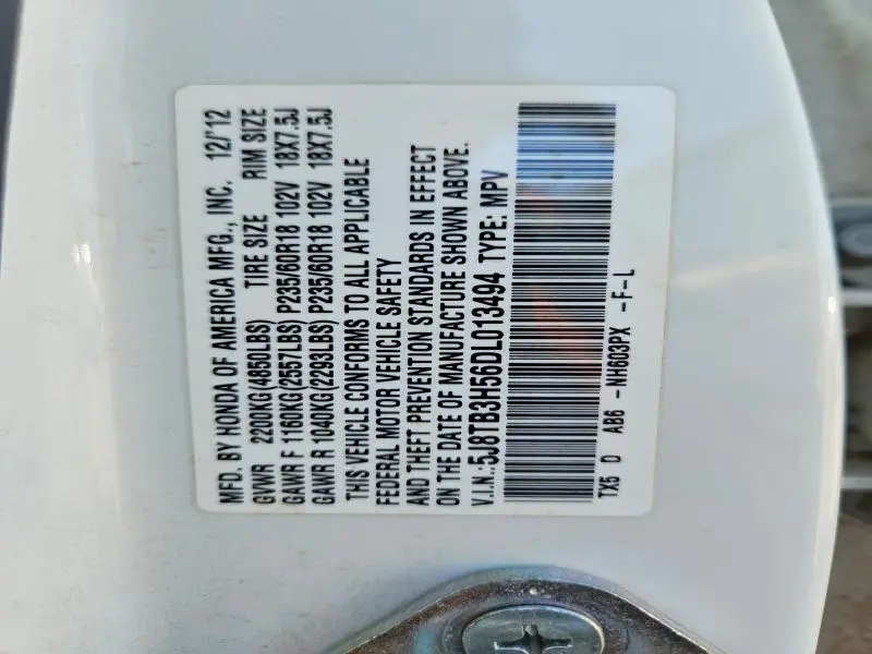 2013 ACURA RDX TECHNOLOGY  