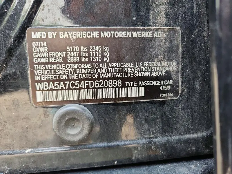2015 BMW 528 XI  