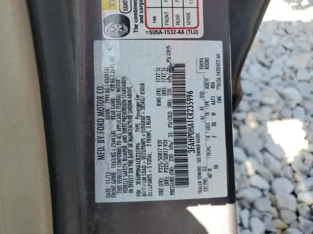 2012 FORD FUSION SE  
