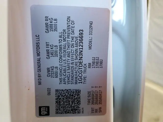 2022 CHEVROLET COLORADO Z71  