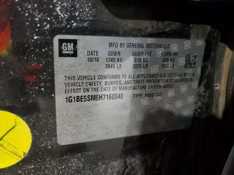 2017 CHEVROLET CRUZE LT  