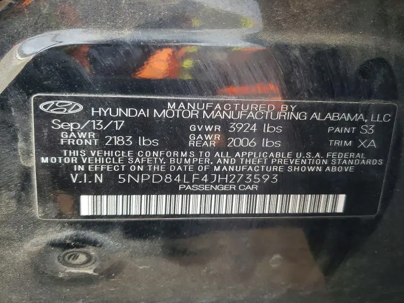 2018 HYUNDAI ELANTRA SEL  