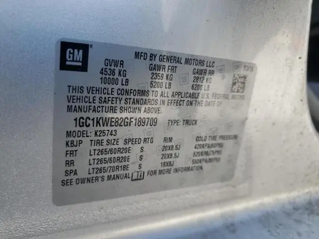 2016 CHEVROLET SILVERADO K2500 HEAVY DUTY LTZ  