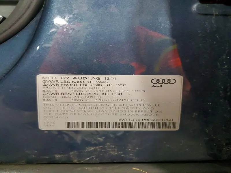 2015 AUDI Q5 PREMIUM PLUS  