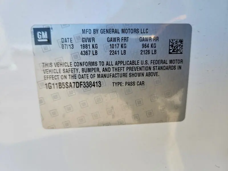 2013 CHEVROLET MALIBU LS  