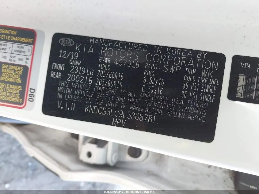 2020 KIA NIRO LX/LXS