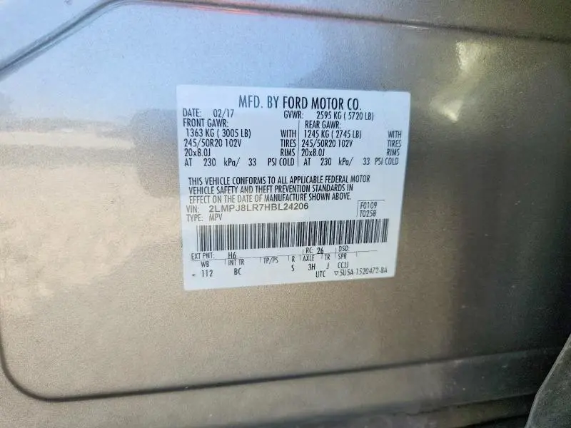 2017 LINCOLN MKX RESERVE  