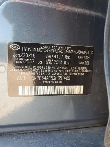 2016 HYUNDAI SONATA SPORT  