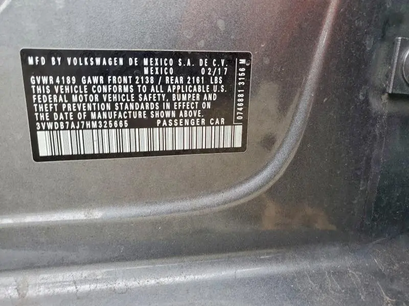 2017 VOLKSWAGEN JETTA SE  