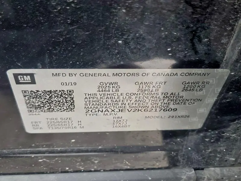 2019 CHEVROLET EQUINOX LT  