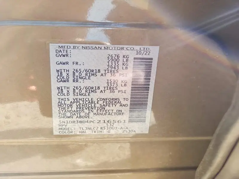 2023 NISSAN PATHFINDER SV  