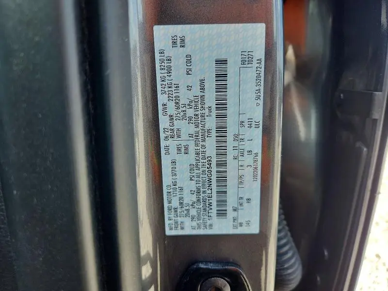 2022 FORD F150 LIGHTNING PRO  